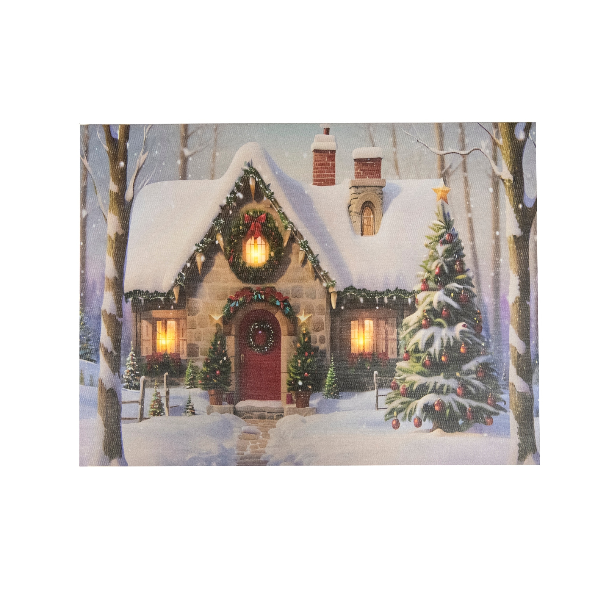 LED Canvas Wall Art Country House