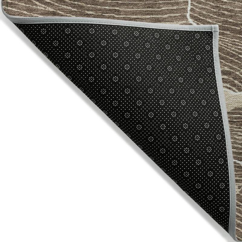 Machine Washable Indoor/ Outdoor Abstract Crackle Chantille Rug