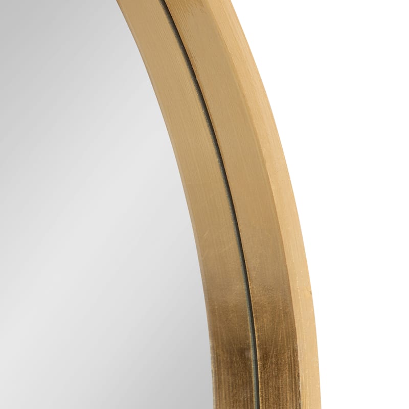 Kate and Laurel Travis Round Wood Accent Wall Mirror