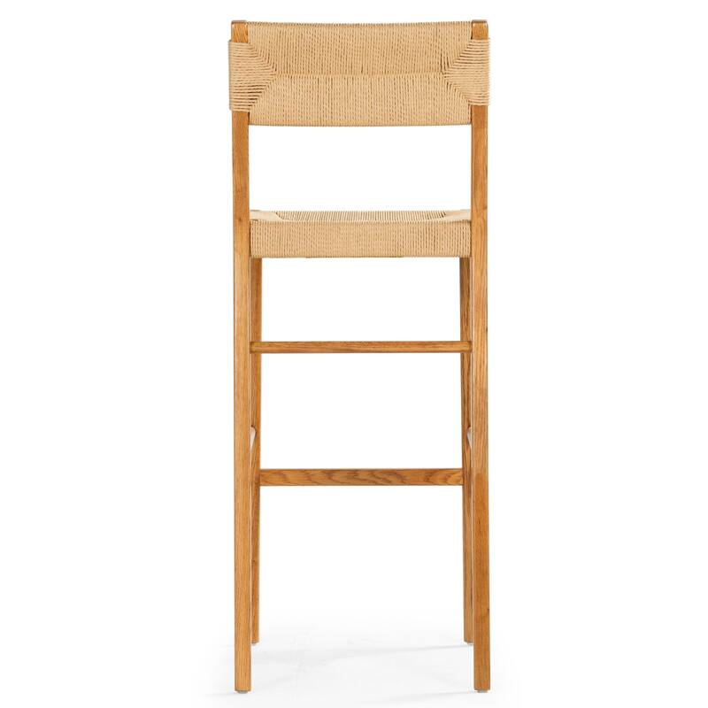 SAFAVIEH Couture Cody Rattan Barstool - 17"W x 20"D x 43"H