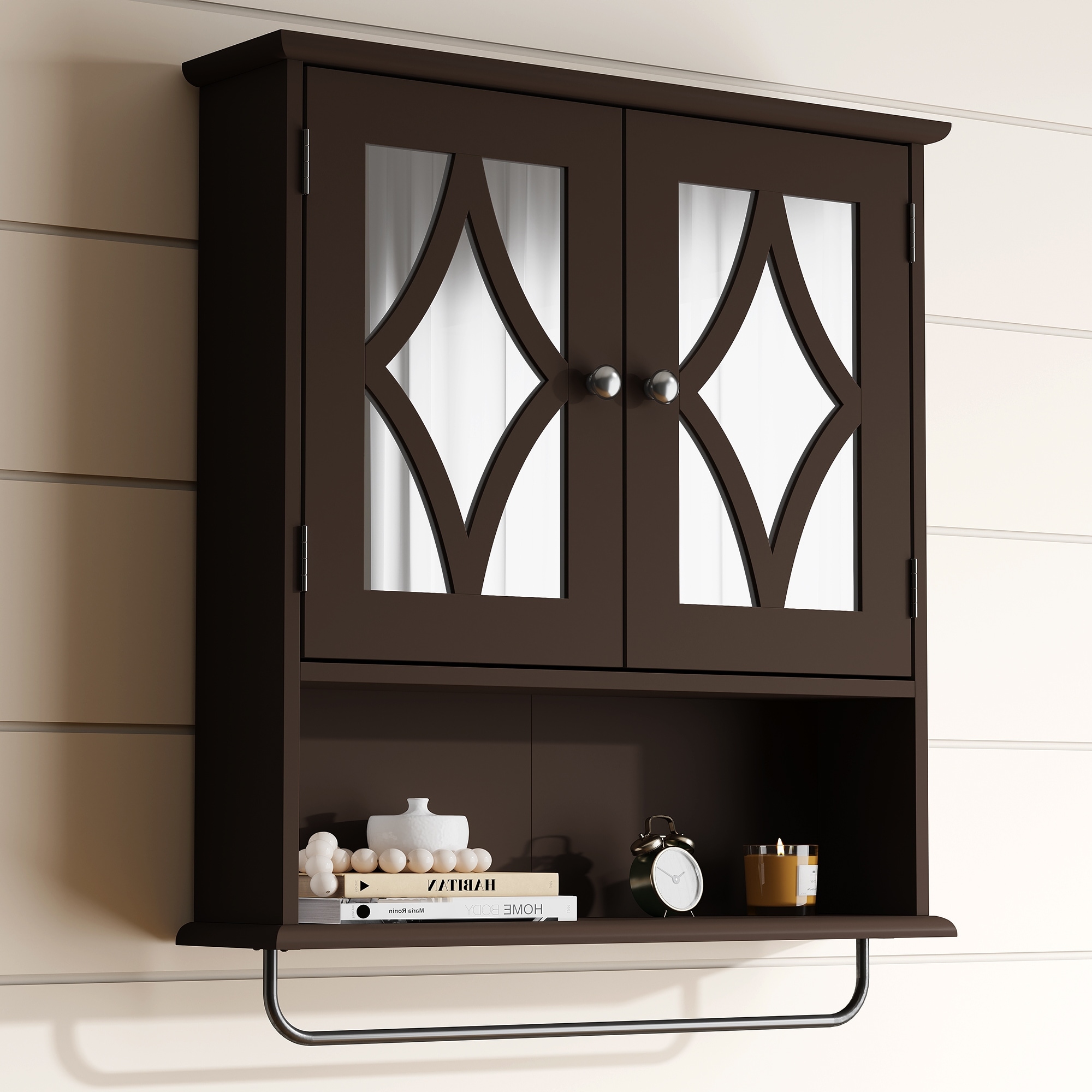 22'' W x 25.6'' H Framed Medicine Cabinet with Mirror & Adjustable Shelves