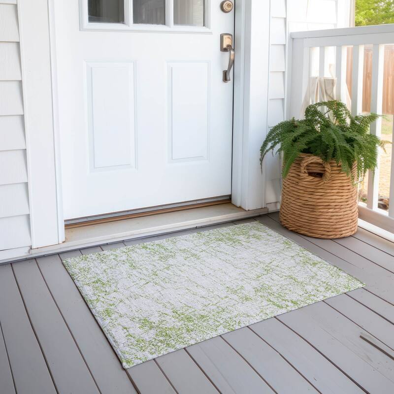 Machine Washable Indoor/ Outdoor Chantille Modern Texture Rug