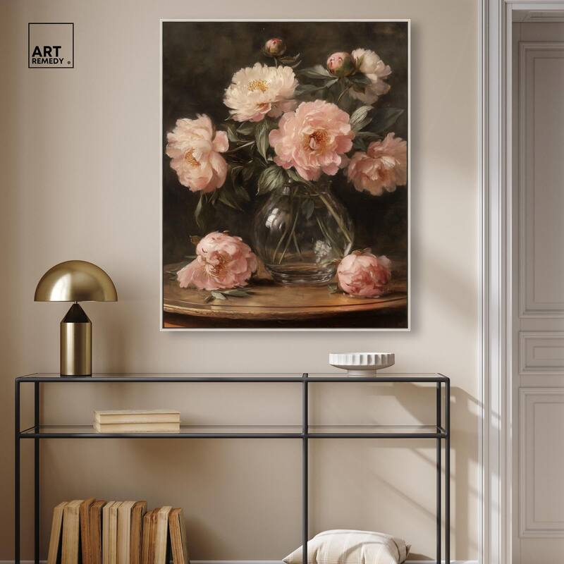 Vintage Velvet Vase Canvas by Art Remedy