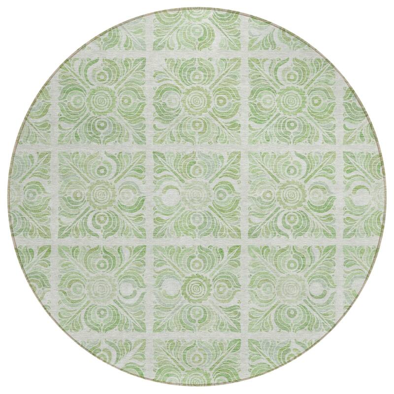 Machine Washable Indoor/ Outdoor Chantille Mosaic Rug
