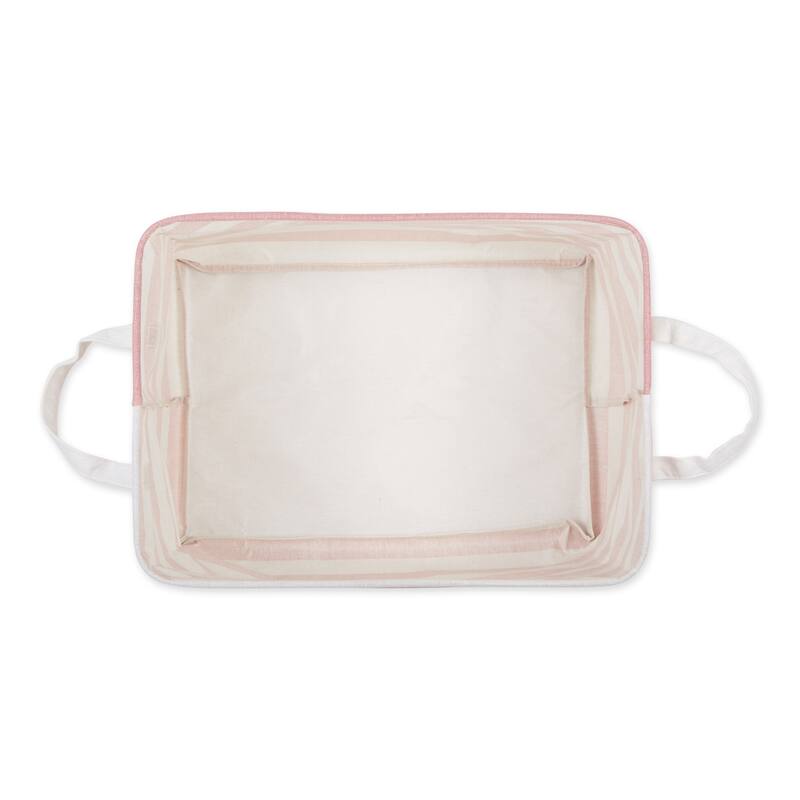 Cotton Polyester Laundry Bin Stripe Rectangle (Set of 2)