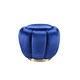 preview thumbnail 1 of 8, Round Ottoman with Gold Legs Blue