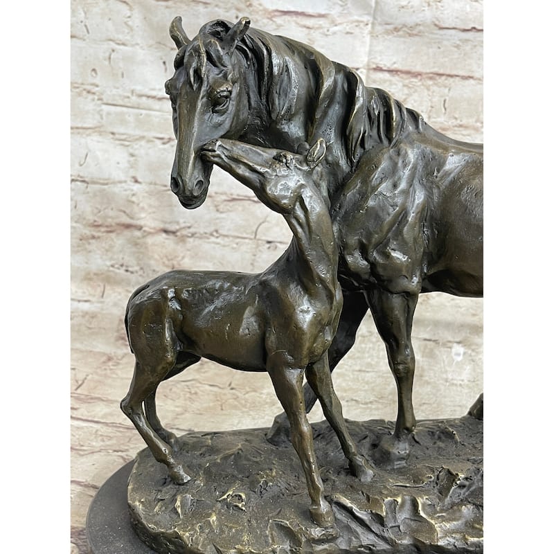 Horse Foal Bronze Statue Sculpture Equestrian Stables Barn Decor Original Milo