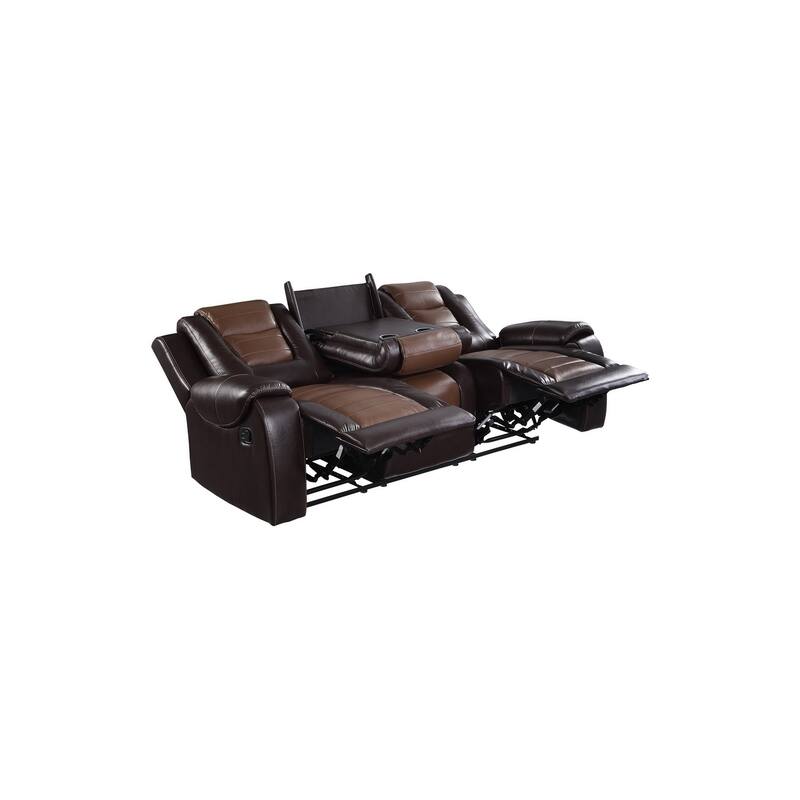 Grete Brown Premium Faux Leather Living Room Set