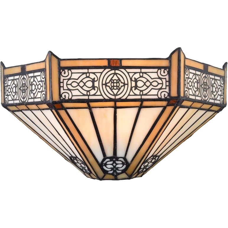12 Wide Vintage light Colourful Hallway light Glass wall light