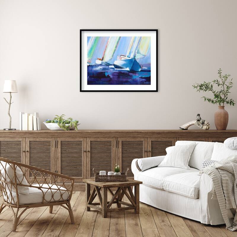 Beating No. 2 by Curt Crain Wood Framed Wall Art Print