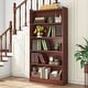 preview thumbnail 16 of 23, 72-inch Bookcase, Modern 6-Tier White Bookshelf, Wood Display Shelf