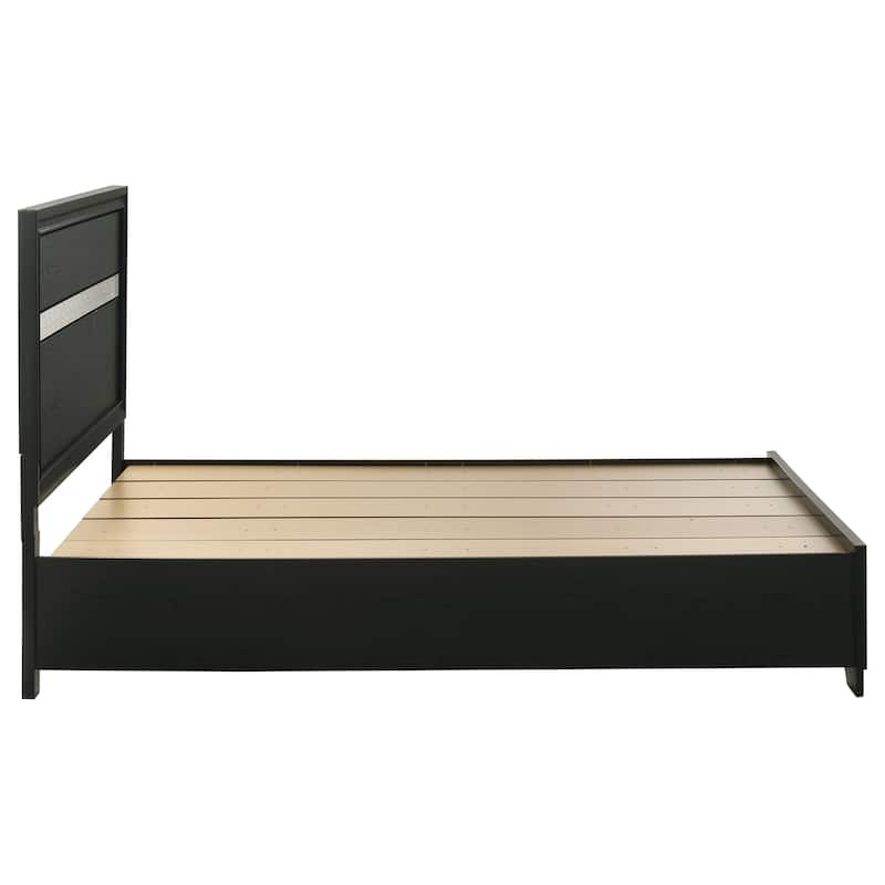 Miranda Contemporary Wood Storage Panel Bed