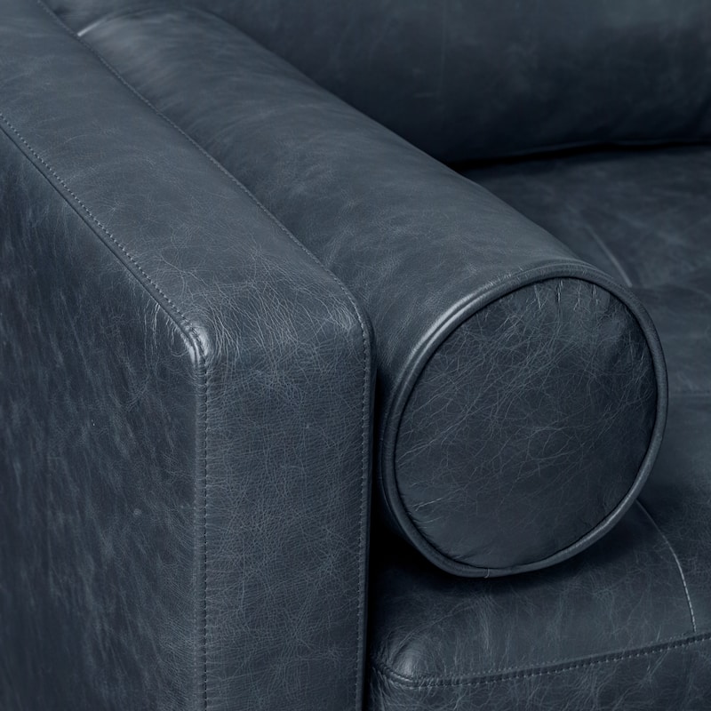 Poly & Bark Napa 98" Corner Sectional Sofa - Full Grain Genuine Italian Leather