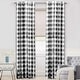 preview thumbnail 24 of 42, Porch & Den Alfalfa Plaid Pattern Room-darkening Window Curtains 52" width X 120 " length - Black