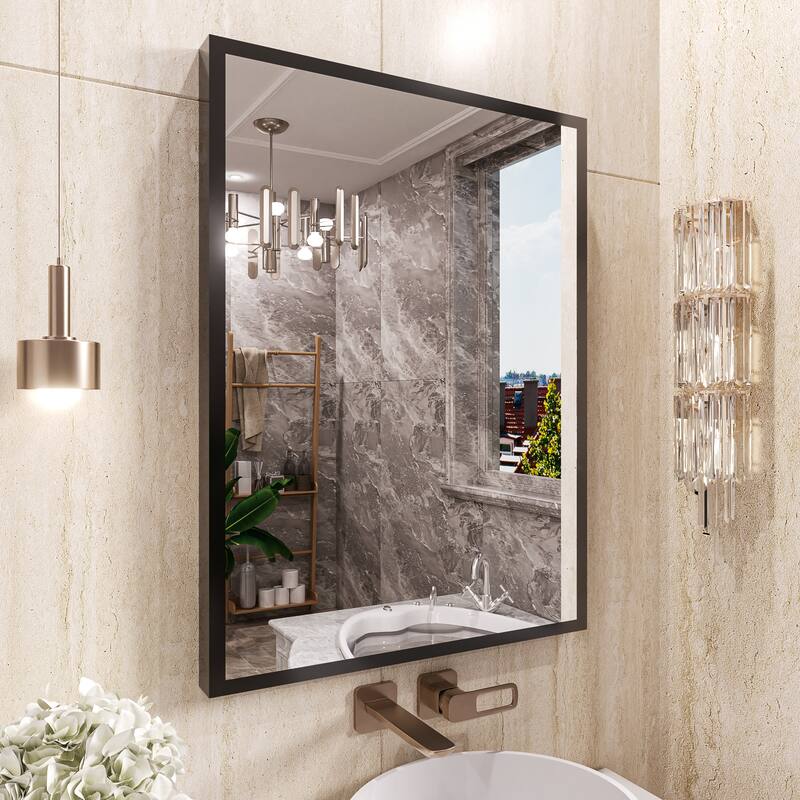 QuivaraView Wall Mounted Aluminum Frame Bathroom Vanity Mirror