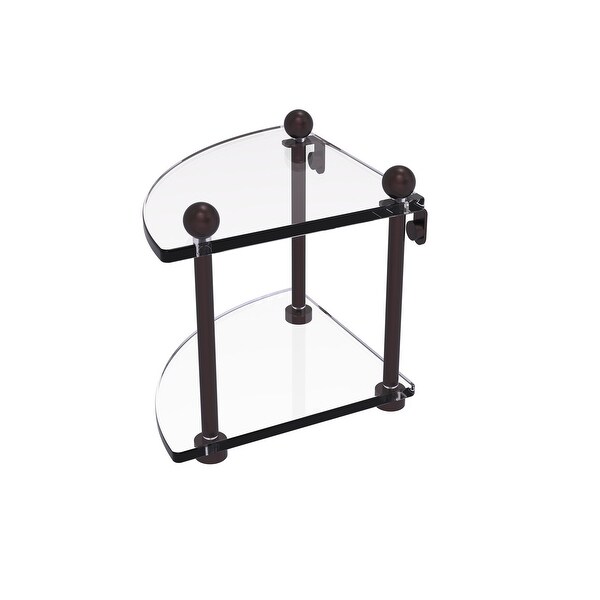 Allied Brass Two Tier Corner Glass Shelf