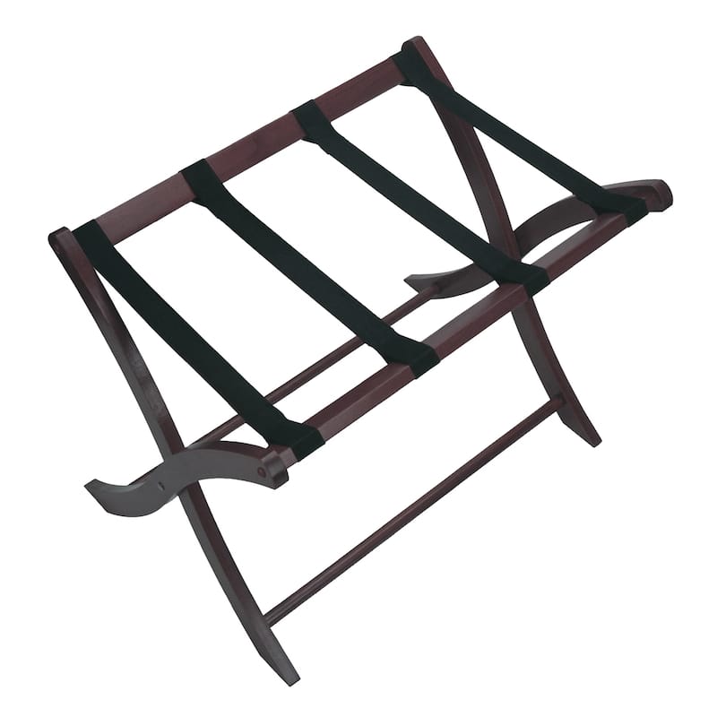 Foldable Wooden Luggage Rack Convenient Travel Companion - 26.54 x 18.66 x 20 inches