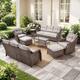 Option Brown Wicker & Beige Cushion