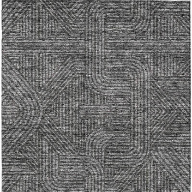 HomeRoots Abstract Transitional Rectangle Outdoor Rug