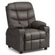 preview thumbnail 7 of 6, Kids Recliner Chair PU Leather with Cup Holder Brown