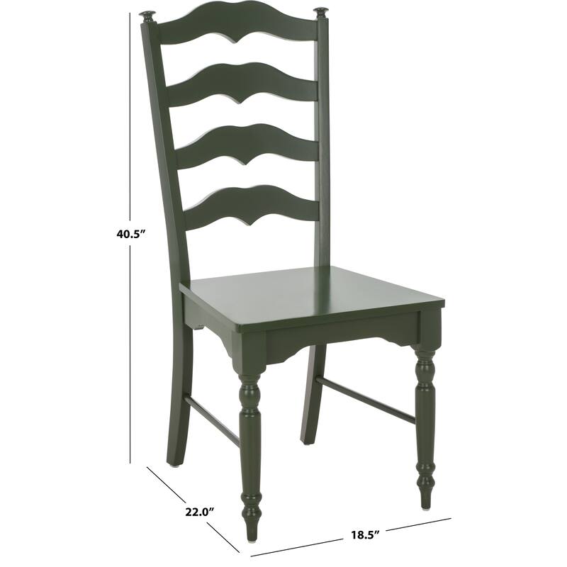 SAFAVIEH HOME Rasia Ladder Back Side Chair - 19"W x 22"D x 41"H