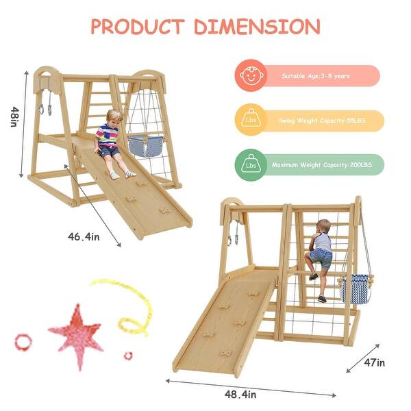8 in 1 Indoor Kids Playground,Jungle Gym Toys