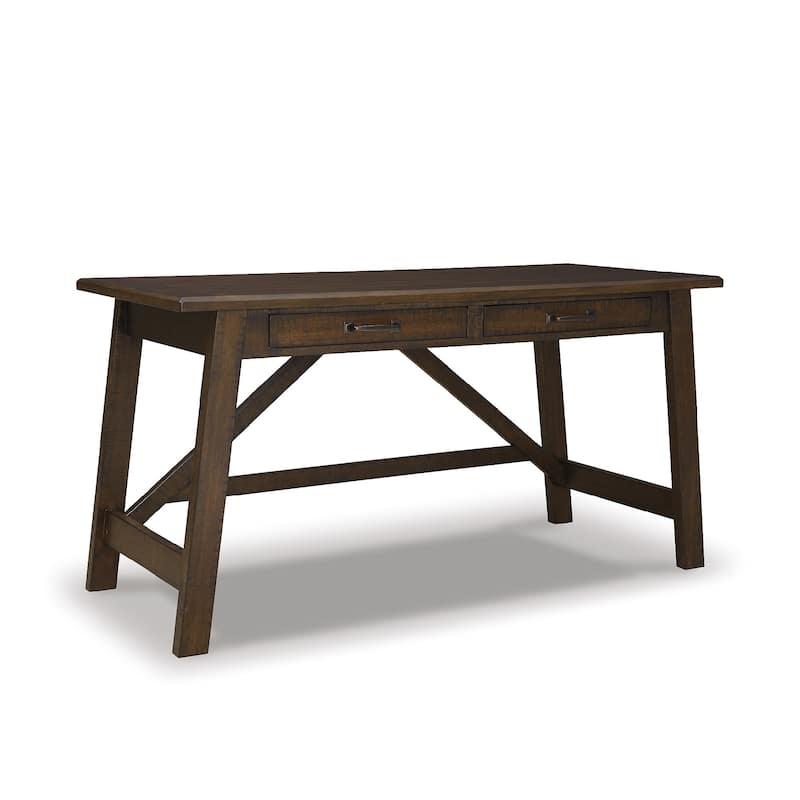 Baldridge Rustic Brown Home Office Large Leg Desk