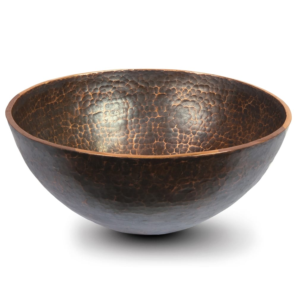 13-in Round Hand Forged Old World Copper Vessel Sink (PV13RDB)