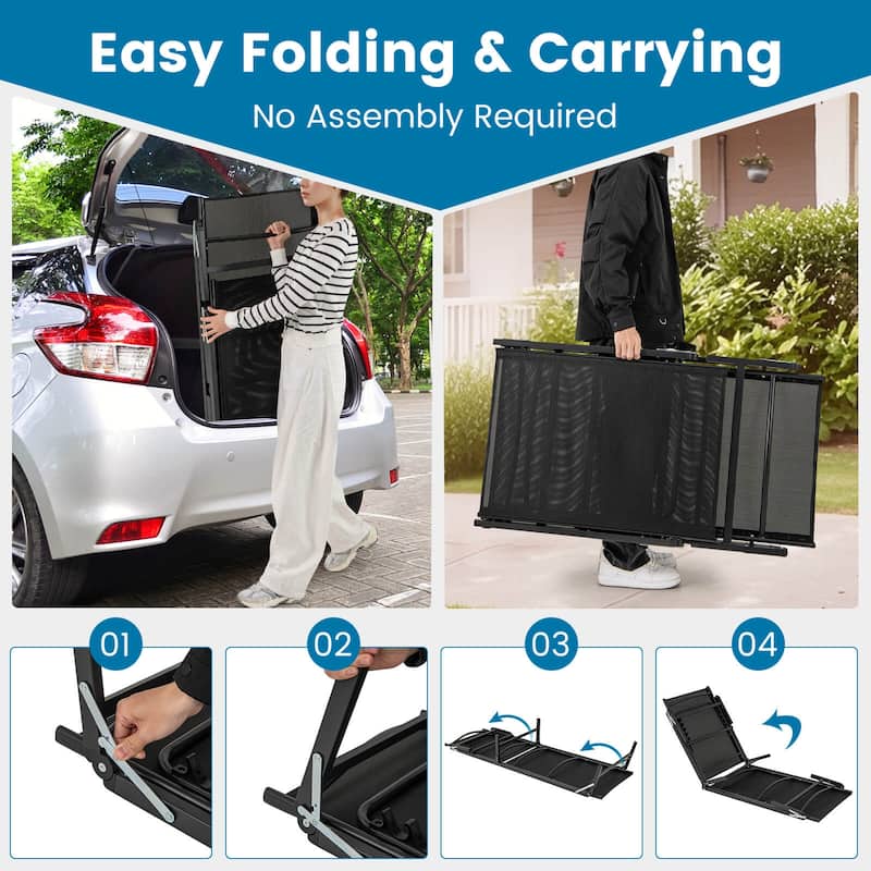 Costway 1/2 PCS Reclining Lounge Chairs Folding Patio Recliner Chair - See Details
