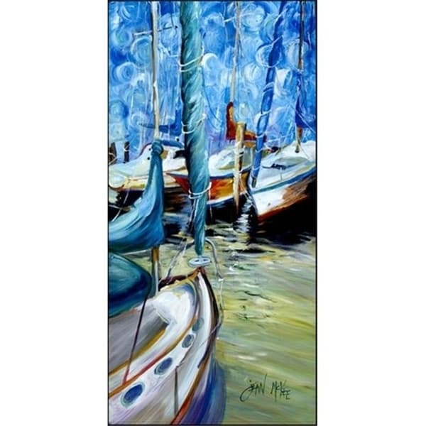 Carolines Treasures JMK1322VRM5828 Sailboat Starlight Sailboats Indoor & Outdoor Runner Mat 58 x 28 in.