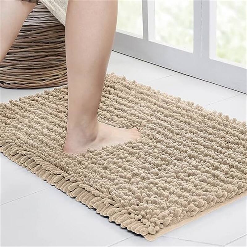 Bathroom Rug Non Slip Bath Mat - Beige - 32"x20"