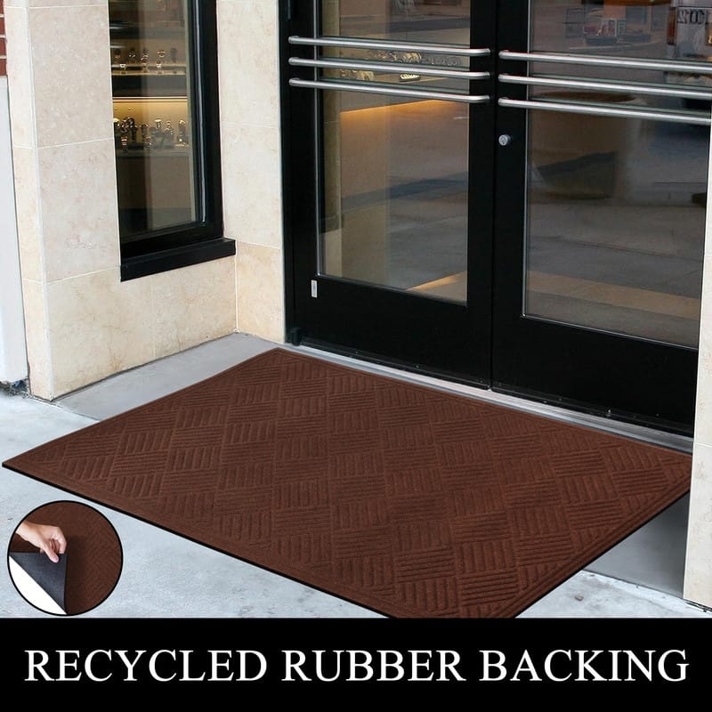 A1HC All Weather Durable Polypropylene Non Slip Backing Rubber Door Mat