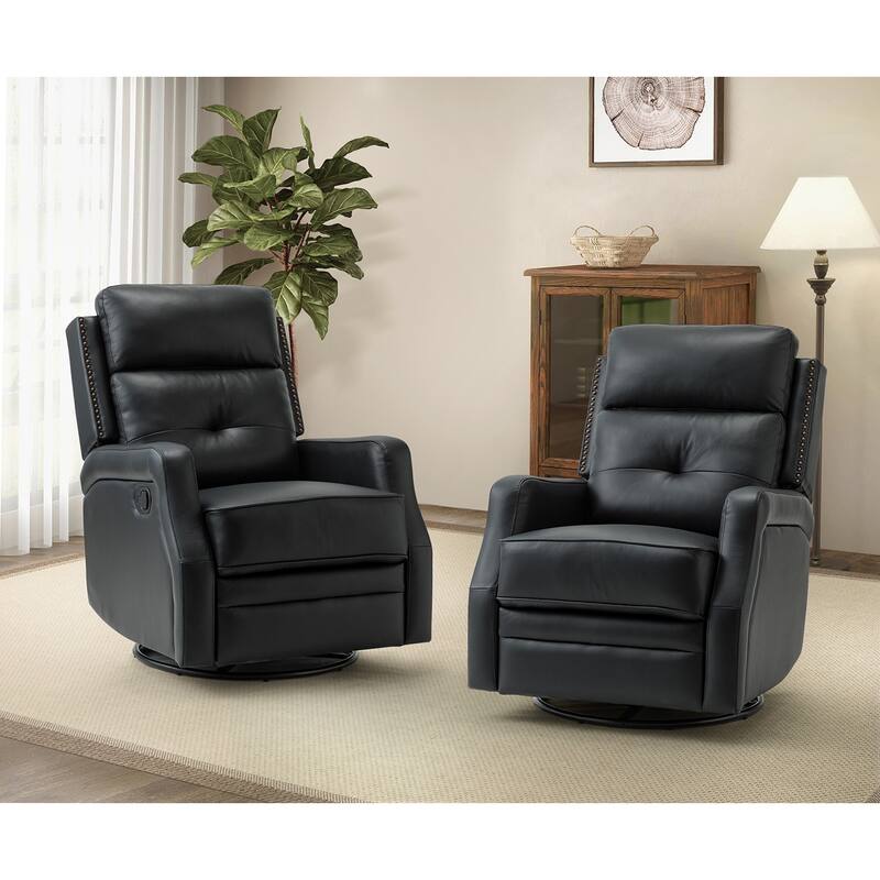 Beatriz Living Room Recliner Set Of 2 with Metal Base - BLACK