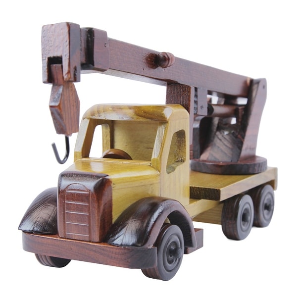 Tow Truck Wood Model Car - 10"l x 4"w x 6"h
