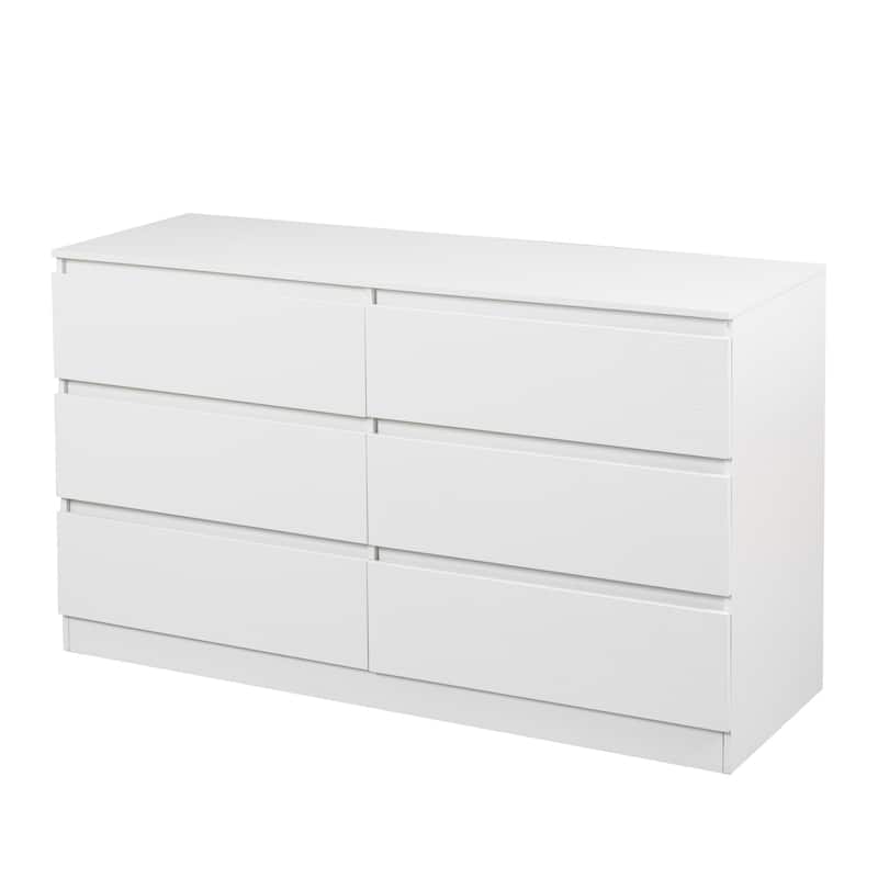 45"W Retro Dresser Cabinet with 6 Drawers