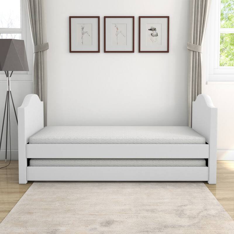 Boyd Sleep Messina Faux Leather Upholstered Day Bed with Trundle