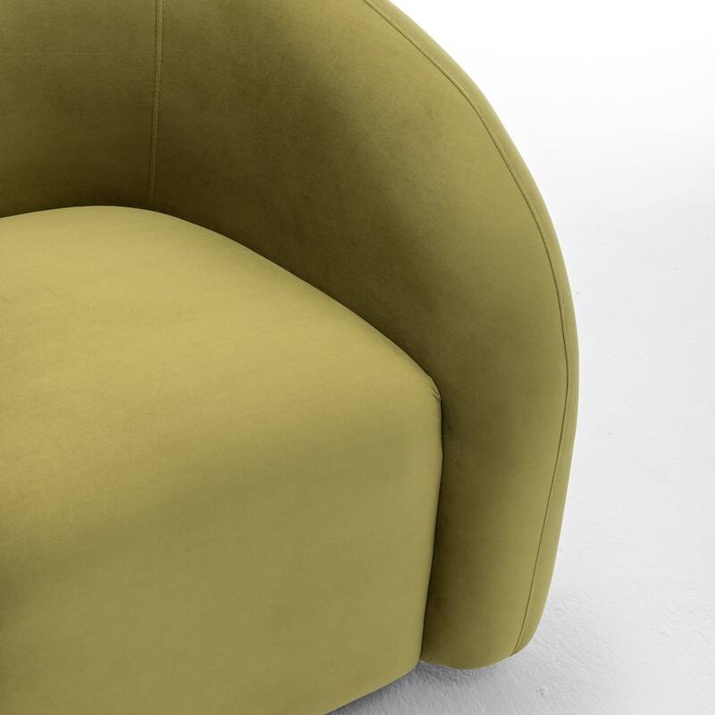 SEYNAR Modern Glam Velvet 360 Degree Swivel Accent Armchair with Tufted Back Set of 2