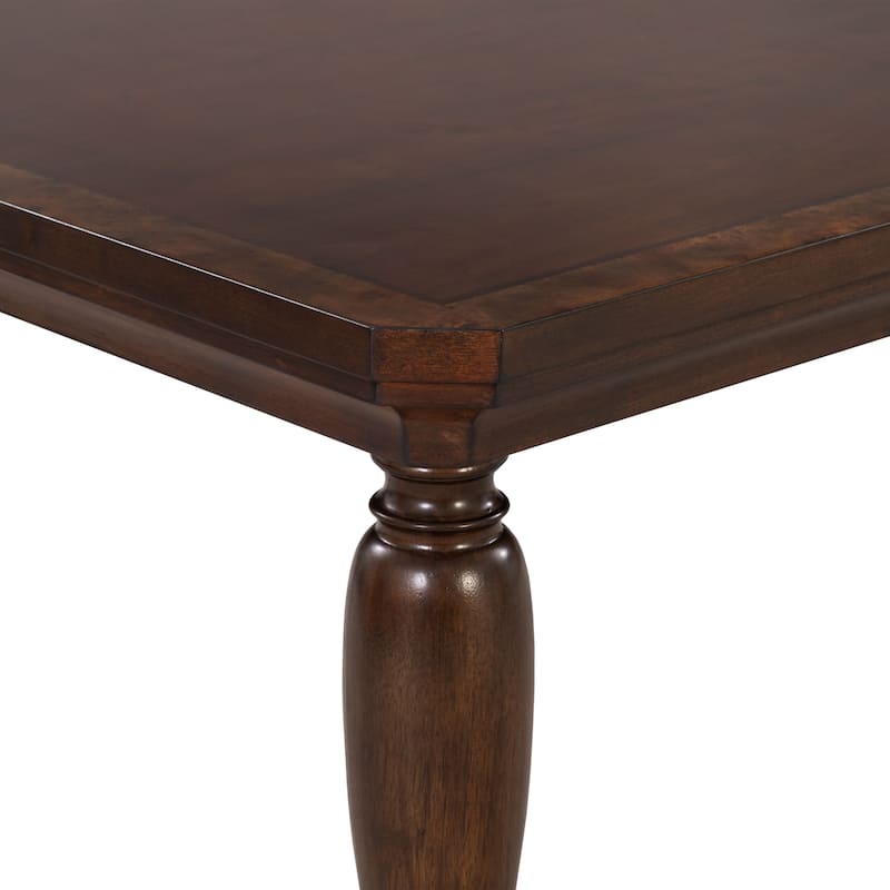 Furniture of America Prylen Modern 7-Piece Dark Cherry Solid Wood Extendable Dining Set