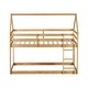 preview thumbnail 19 of 25, Rubber Wood Twin Size Floor Bunk Bed with Ladder, Low Height Design
