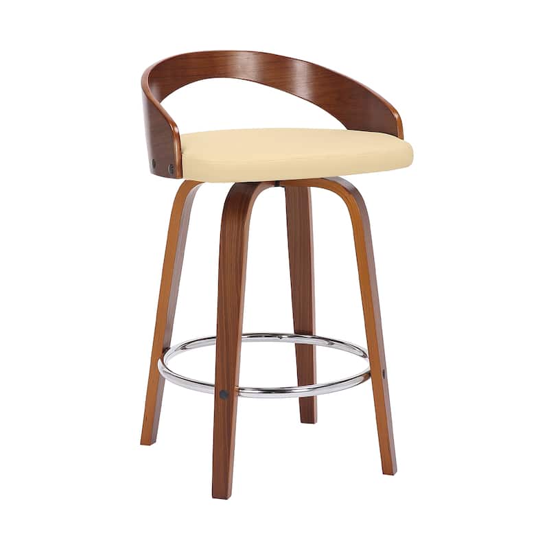 Carson Carrington Solavagen Mid-Century Modern Swivel Counter or Bar Stool