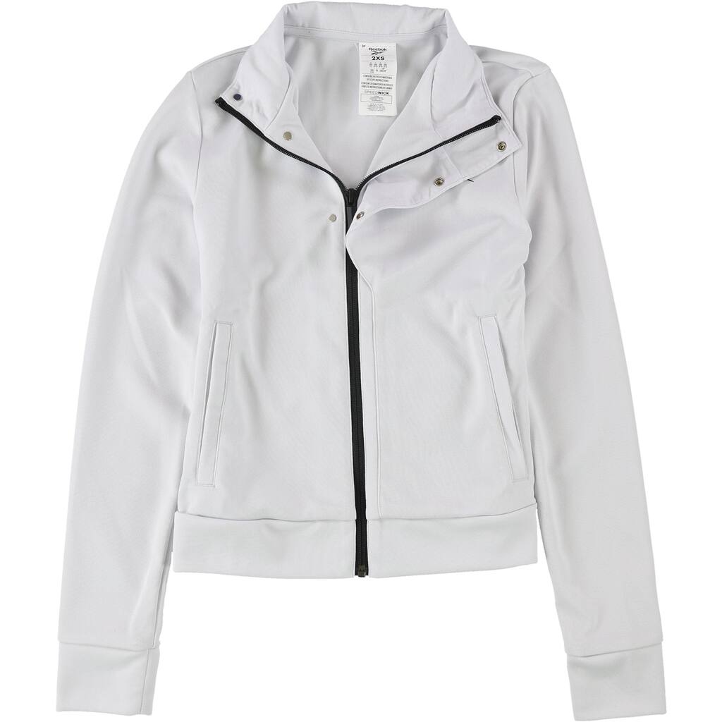 Reebok Womens Training Supply Track Jacket Sweatshirt,, Grey, XX-Small