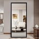 preview thumbnail 2 of 21, 71''×31'' Silver Full-Length LED Mirror with Imitation Wood Frame and Hooks, for Bedroom, Living Room, Bathroom