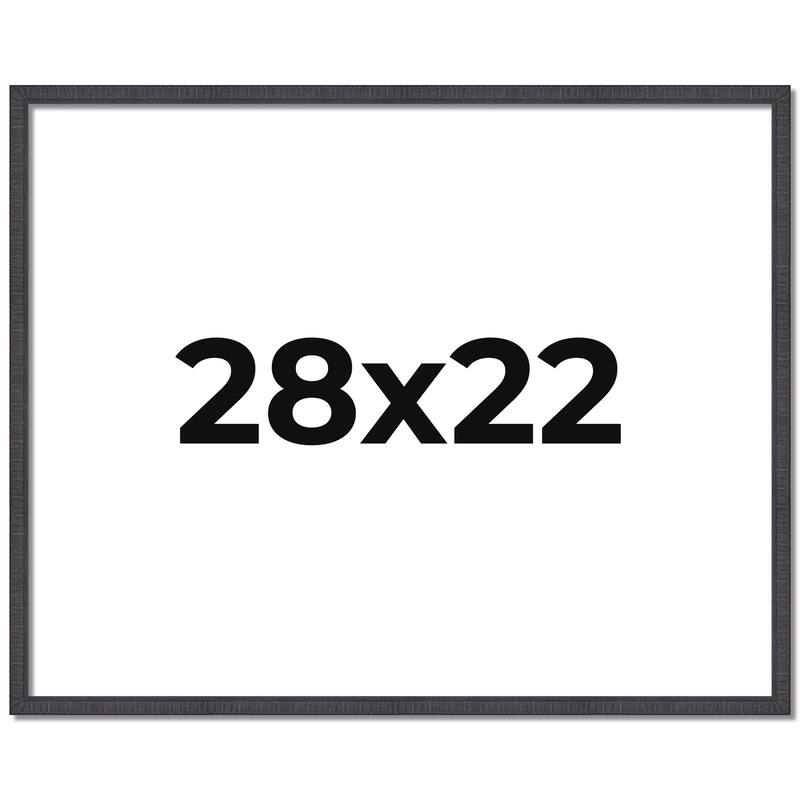 28x22 Frame Brown Solid Wood Picture Frame - Complete Modern Photo