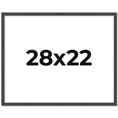 28x22 Frame Brown Solid Wood Picture Frame - Complete Modern Photo