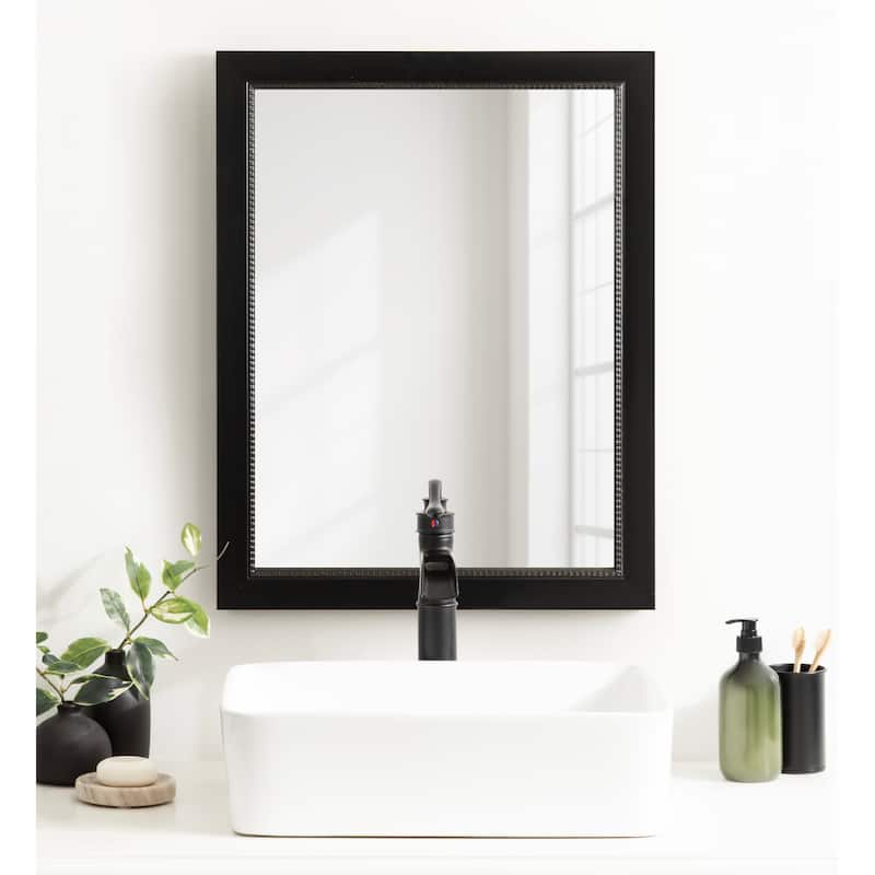 Kate and Laurel Monetta Rectangle Bathrom Wall Mirror