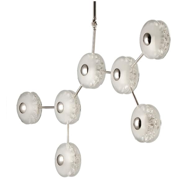 slide 2 of 6, Studio M SM23877 Peony 7 Light 50" Wide LED Abstract Multi Light Polished Nickel