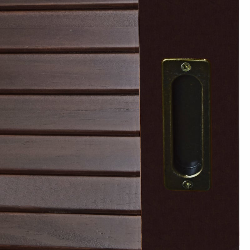 Palace Imports 100% Solid Wood 2-Sliding Door Wardrobe Armoire with Mirrored, Closed Louvered or Raised Panel Doors