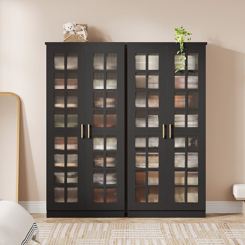 9-Tier Modern Shoe Storage Cabinet with Doors and Adjustable Shelves