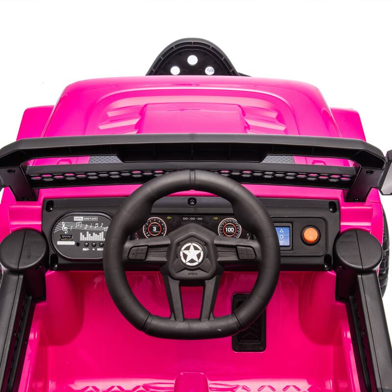 12V Ride-On Car for Kids 1-4 Years, Remote Control, Early Education, USB, MP3, and Bluetooth