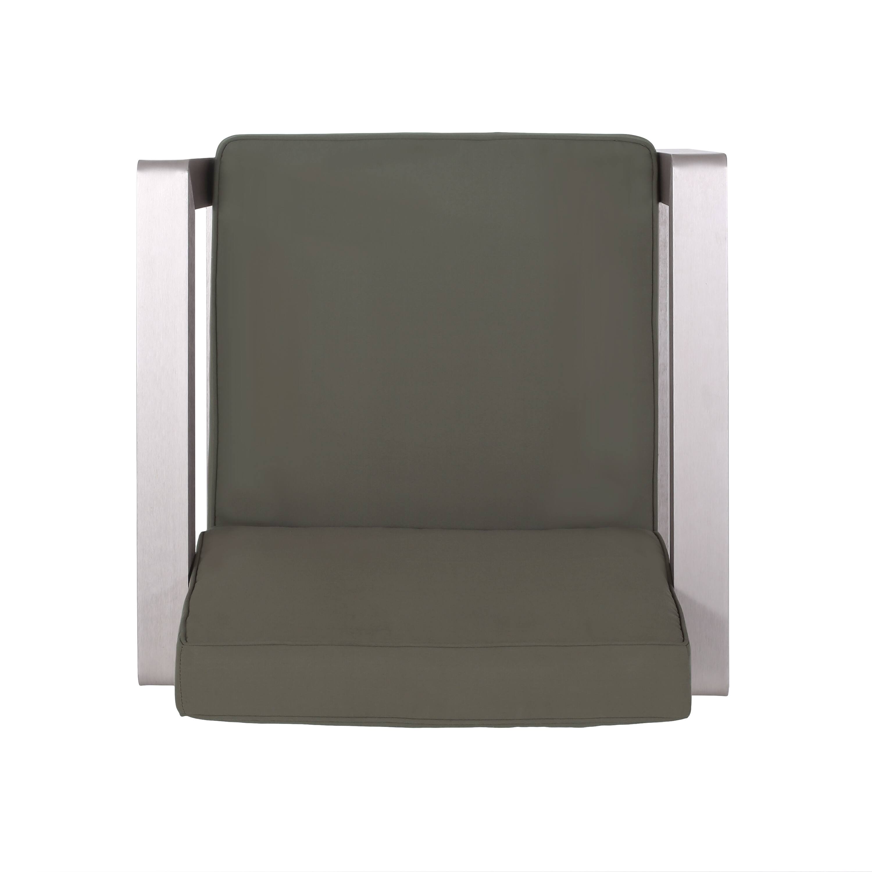Aviara Outdoor Aluminum Club Chairs with WickerTopped Side Table by